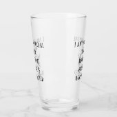Geen sociale drinker Funny Pintbeker Glas (Links)