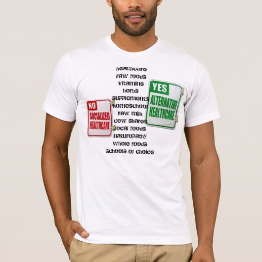 Geen sociale gezondheidszorg t-shirt (Voorkant)