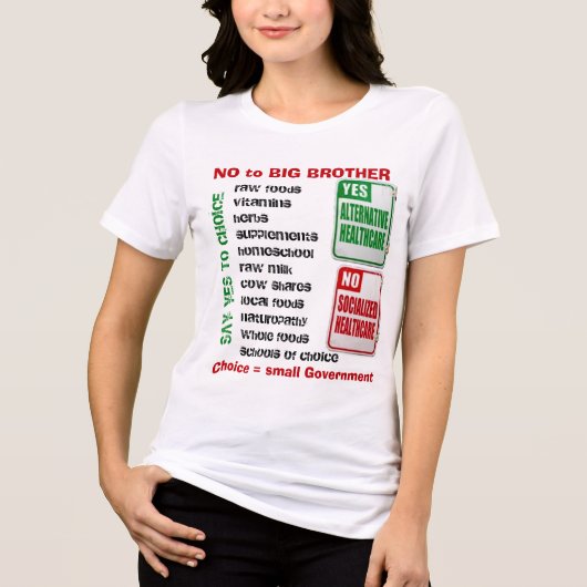 Geen sociale gezondheidszorg Tri-Blend shirt (Voorkant)