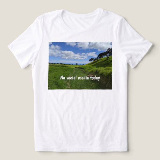 Geen sociale media vandaag Tri-Blend shirt (Design voorkant)
