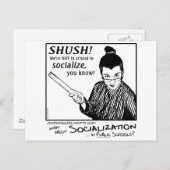 Geen socialisering! briefkaart (Voorkant / Achterkant)