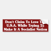 Geen socialisme! bumpersticker (Voorkant)