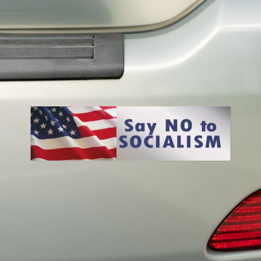 geen socialisme bumpersticker (Op auto)