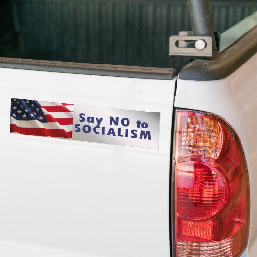 geen socialisme bumpersticker (Op Truck)