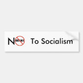 Geen socialisme bumpersticker (Voorkant)