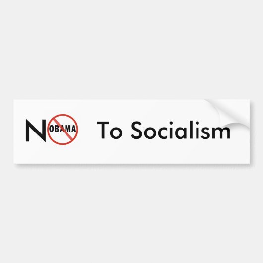 Geen socialisme bumpersticker (Voorkant)