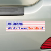 Geen socialisme bumpersticker (Op auto)