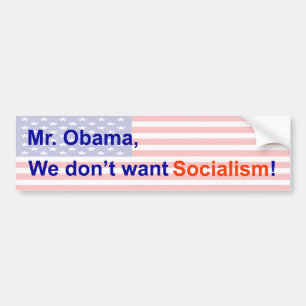 Geen socialisme bumpersticker