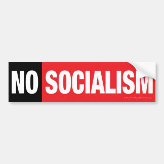 GEEN SOCIALISME! (ZWARTE/RODE) BUMPERSTICKER