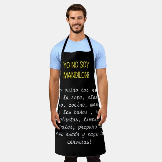 geen soja mandilon meme schort (Gedragen)