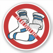 Geen Sokken dag Sticker (Voorkant)