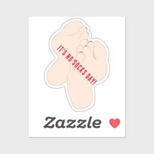 Geen Sokken Day Feet Sticker