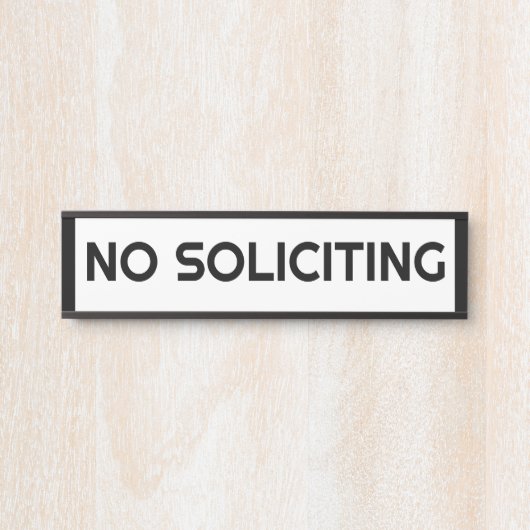 GEEN SOLICITING DEURBORDJE (Voorkant)