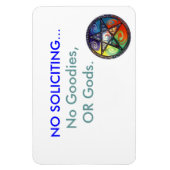 Geen Soliciting magneet, met Pentacle Magneet (Verticaal)