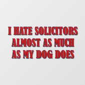 Geen solicitors raamsticker (Vel)