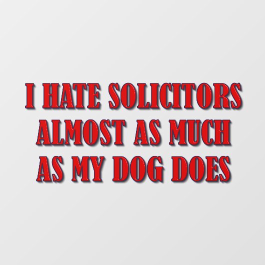 Geen solicitors raamsticker (Vel)