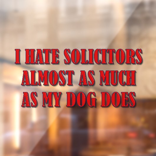 Geen solicitors raamsticker (Vel 2)