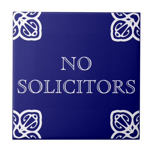 Geen Solicitors Sign Tegeltje (Voorkant)