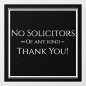 Geen solicitors teken - Klein bedrijfsklaar venste Raamsticker (Vel)