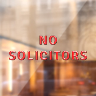 Geen solicitors Window Cling Raamsticker