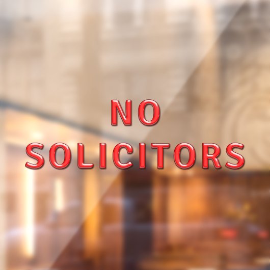 Geen solicitors Window Cling Raamsticker (Vel 2)