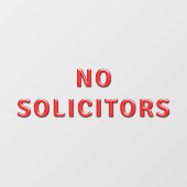 Geen solicitors Window Cling Raamsticker (Vel)