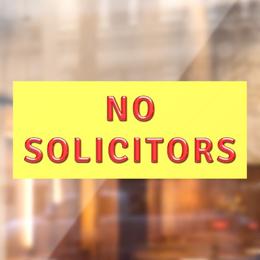 Geen solicitors Window Cling Raamsticker (Vel 2)