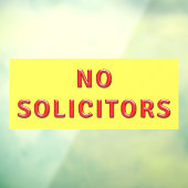 Geen solicitors Window Cling Raamsticker (Vel 3)