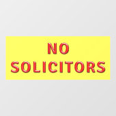 Geen solicitors Window Cling Raamsticker (Vel)