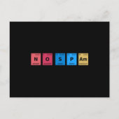 Geen Spam Periodieke Tabel Briefkaart (Voorkant)