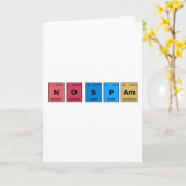 Geen Spam Periodieke Tabel Kaart (Gele Bloem)