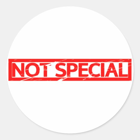 Geen speciale stempel ronde sticker (Voorkant)