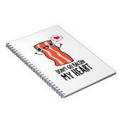 Geen spek voor mijn hart Leuke voedsel grap  Notitieboek (Rechterzijde)