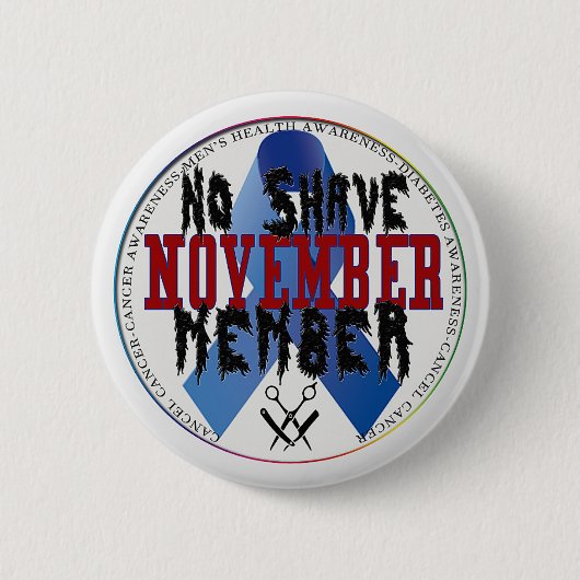 Geen speld in november ronde button 5,7 cm (Voorkant)