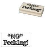 Geen spieken - kerstontwerp rubberstempel (Gestempeld)