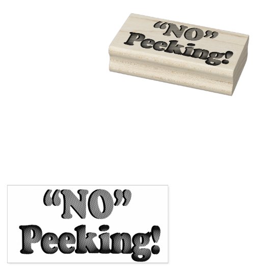 Geen spieken - kerstontwerp rubberstempel (Gestempeld)