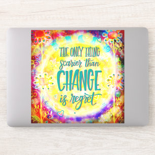 Geen spijt Boho bloemige kleurrijke bloemen Sticker