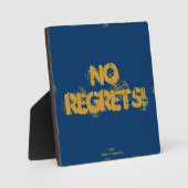 "Geen spijt!" Citaat Plaque Fotoplaat (Voorkant)