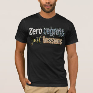 "Geen spijt, gewoon lessen" Marmer, gebroken glas T-shirt