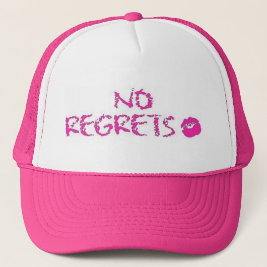 Geen spijt in lipstick trucker pet (Voorkant)