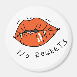 Geen spijt Red Lips Anti-Valentijn Magneet