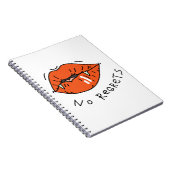 Geen spijt Red Lips Anti-Valentijn Notitieboek (Rechterzijde)