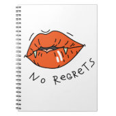 Geen spijt Red Lips Anti-Valentijn Notitieboek (Voorkant)