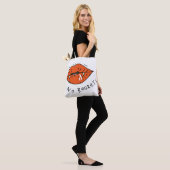 Geen spijt Red Lips Anti-Valentijn Tote Bag (Op model)
