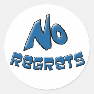 Geen spijt ronde sticker