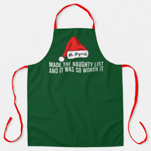 Geen spijt van de kerst van de Naughty-lijst Schort