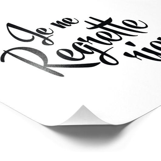 Geen spijt van het Franse Je Regrette Rien Foto Afdruk (Hoek)