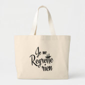 Geen spijt van het Franse Je Regrette Rien Grote Tote Bag (Voorkant)