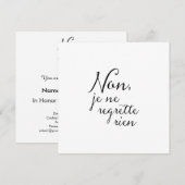 Geen spijt van verjaardag, Jubileum Pensioenfeest Kaart (Voorkant / Achterkant)