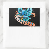 Geen spijt van vogel rechthoekige sticker (Tas)